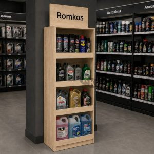 Стеллаж брендированный/рекламная стойка двухсторонняя ROMKOS 1NS