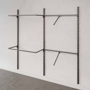 Настінна стійка для одягу з вішаками, комплект PILLAR-05 ROMKOS